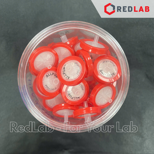 Đầu lọc sắc ký PTFE ưa nước MEMBRANE SOLUTIONS 25mm lỗ lọc 0.22um / 0.45um, hydrophilic syringe filter, có VAT