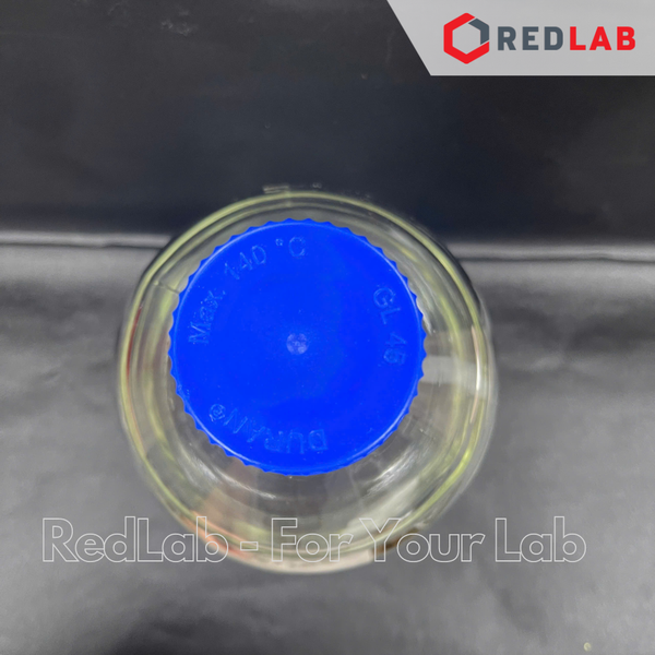 Chai trung tính trắng DURAN Class A 25 50 100 150 250 500 750 ml, 1 2 3.5 5 L nắp vặn PP xanh GL 25 32 45, có VAT