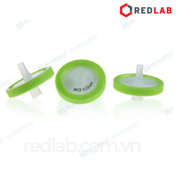 [Hộp 100 cái] Đầu lọc MCE Syringe filter Labfill ALWSCI 13mm / 25mm, lỗ lọc 0.22um / 0 45um, dùng cho sắc ký HPLC, có VAT