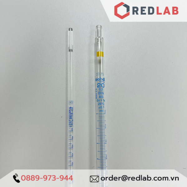 Pipet thẳng chia vạch BIOHALL Class AS 0.1 0.2 0.5 1 2 3 4 5 6 7 8 9 10 15 20 25 50 100 ml, ống hút mẫu thí nghiệm, có VAT