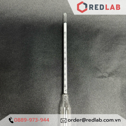 Tỷ trọng kế 0.900-1.000 : 0.001 g/ml Tp 20°C hãng Alla - Pháp - Redlab