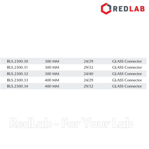 Ống sinh hàn thẳng BIOHALL 300 400 mm - 24/29 29/32 (Liebig Condenser) thủy tinh boro 3.3, có VAT