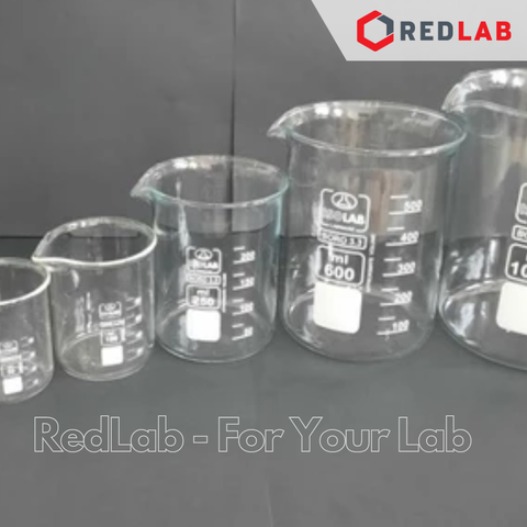 Cốc thủy tinh thấp thành ISOLAB 10 25 50 100 150 250 400 600 ml 1L 2L 5L, beaker - cốc đốt chịu nhiệt boro 3.3, có VAT