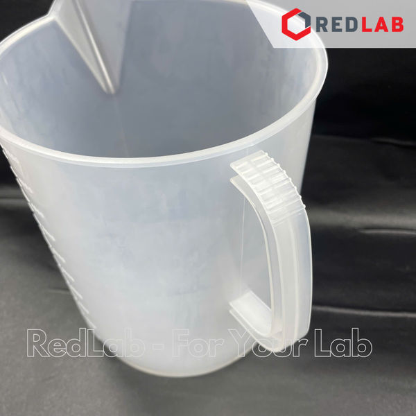 Ca nhựa PP có quai KARTELL chia vạch nổi trắng, dáng thấp 500 1000 2000 3000 5000 ml, Measuring Jugs short form, có VAT