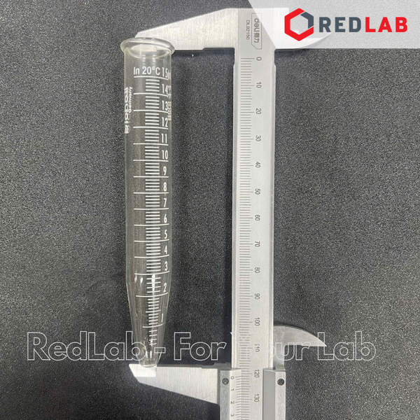 Ống ly tâm thủy tinh đáy nhọn BIOHALL 15ml 50ml (centrifuge tube conical bottom) thủy tinh boro 3.3, vạch xanh, có VAT