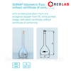 Bình định mức trắng DURAN Class A 10 20 25 50 100 200 250 500 1000 2000 ml, nút nhựa, Volumetric flask, có VAT