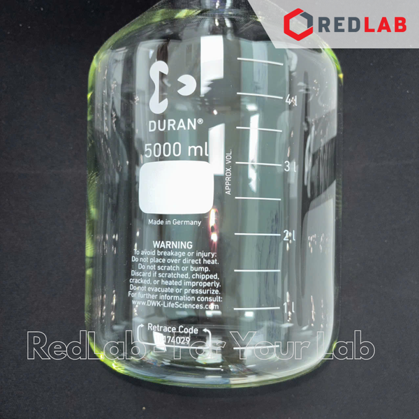 Chai trung tính trắng DURAN Class A 25 50 100 150 250 500 750 ml, 1 2 3.5 5 L nắp vặn PP xanh GL 25 32 45, có VAT