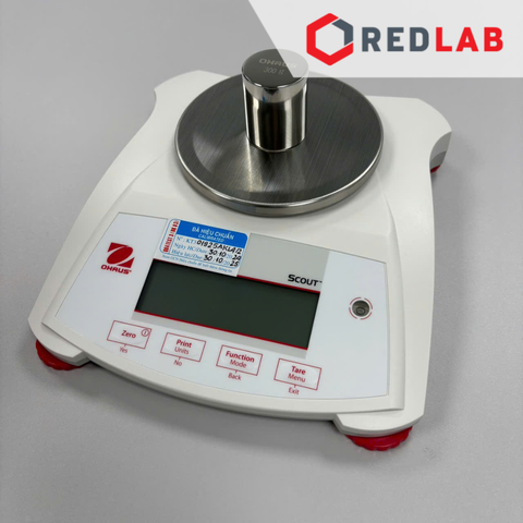 Cân kỹ thuật điện tử 2 số lẻ hiện số 620g / 0.01g OHAUS SPX622 chuẩn ngoại, màn hình LCD, có VAT - redlab