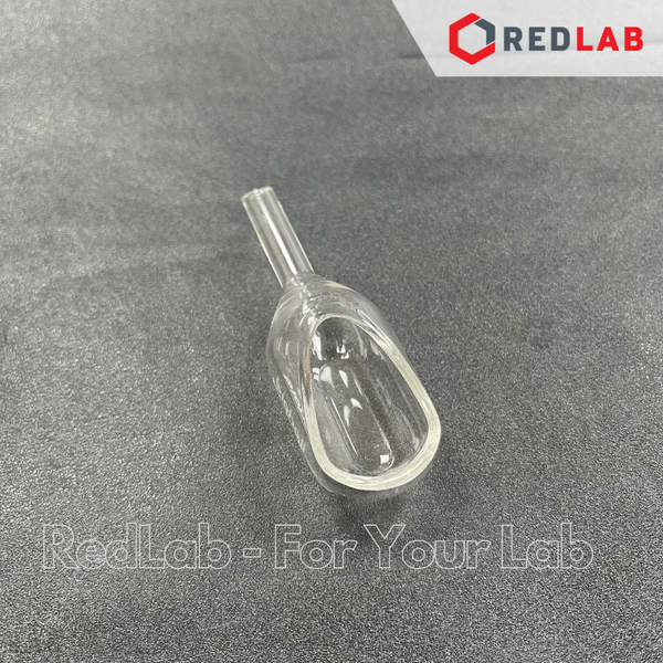 Thìa cân thủy tinh BIOHALL 3 6 10 ml (weighing scoops with open tubular arm) thủy tinh boro 3.3, có VAT