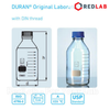 Chai trung tính trắng DURAN Class A 25 50 100 150 250 500 750 ml, 1 2 3.5 5 L nắp vặn PP xanh GL 25 32 45, có VAT