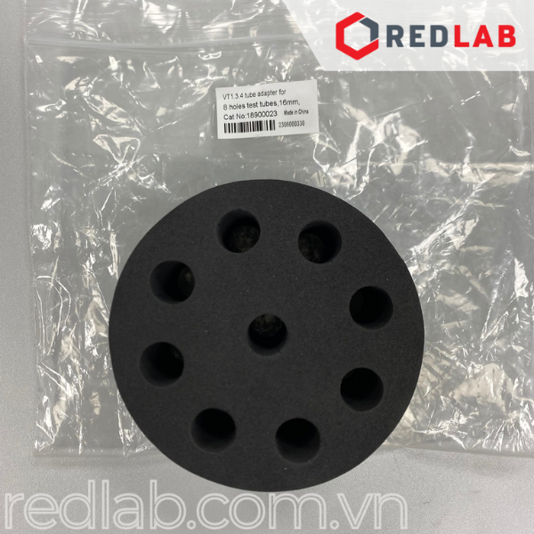 Giá đỡ ống nghiệm 8 chỗ 16mm DLAB VT1.3.4 dùng cho máy lắc Vortex, có VAT