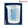 Ca nhựa PP không quai vạch sơn xanh ISOLAB 50 100 250 500 1000 2000 ml, cốc đong hóa chất chịu nhiệt, có VAT