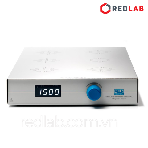 Máy khuấy từ 6 vị trí Multistirrer 6 (F203A0177) hãng VELP - Ý, max 1500 vòng/ phút 6x 400ml (H2O), có VATmax z - redlab
