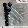 Ống nghiệm có nắp ONELAB Ø 13 16 18 20 25 mm, thuỷ tinh boro 3.3 chịu nhiệt, nắp vặn nhựa PP đen, có VAT
