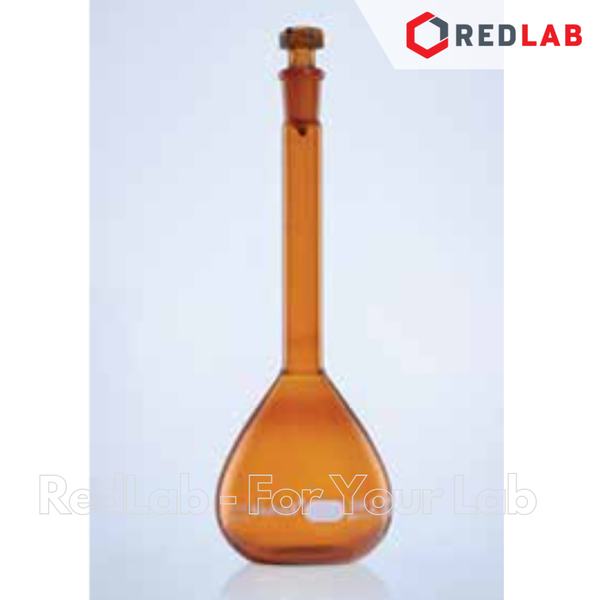 Bình định mức Nâu BIOHALL 1 2 5 10 20 25 50 100 200 250 500 ml 1L 2L 5L 10L, class A, nút nhựa, vạch sơn trắng, có VAT