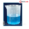 Ca nhựa PP không quai vạch nổi trắng ISOLAB 25 50 100 250 500 1000 2000 ml, cốc đong hóa chất chịu nhiệt, có VAT