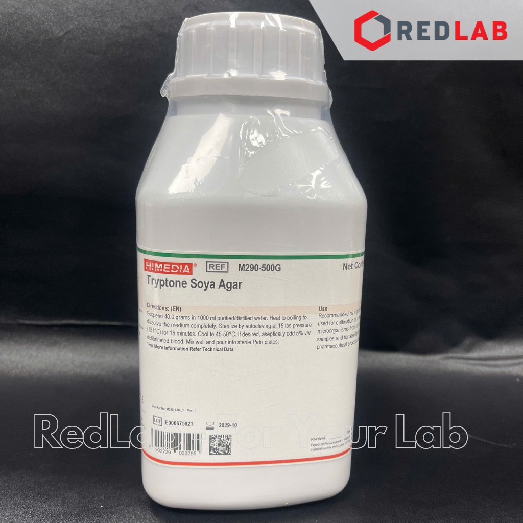 Môi trường vi sinh Tryptone Soya Agar (TSA) Casein Soyabean Digest Agar HIMEDIA Ấn Độ M290-500G, chai 500g, có VAT