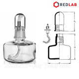 Đèn cồn thuỷ tinh SIMAX 100ml, nút đậy nhám thuỷ tinh, alcohol lamp, có VAT