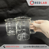 Cốc thuỷ tinh có tay cầm BIOHALL 250ml 500ml, chia vạch trắng, chịu nhiệt cao, có VAT