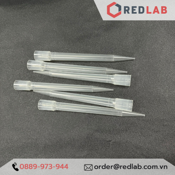 50 cái Microtips 1,000-5,000 ul hãng LABCON ref 1028-745 (Đầu típ / tuýp trắng 5ml), nhựa PP, dài 145mm
