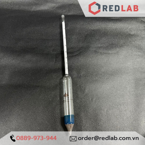 Cồn kế 70-100 : 0.5% vol Tp 20ºC hãng Alla - Pháp Alcoholometer code 0530FC070/20-qp, có VAT-Redlab