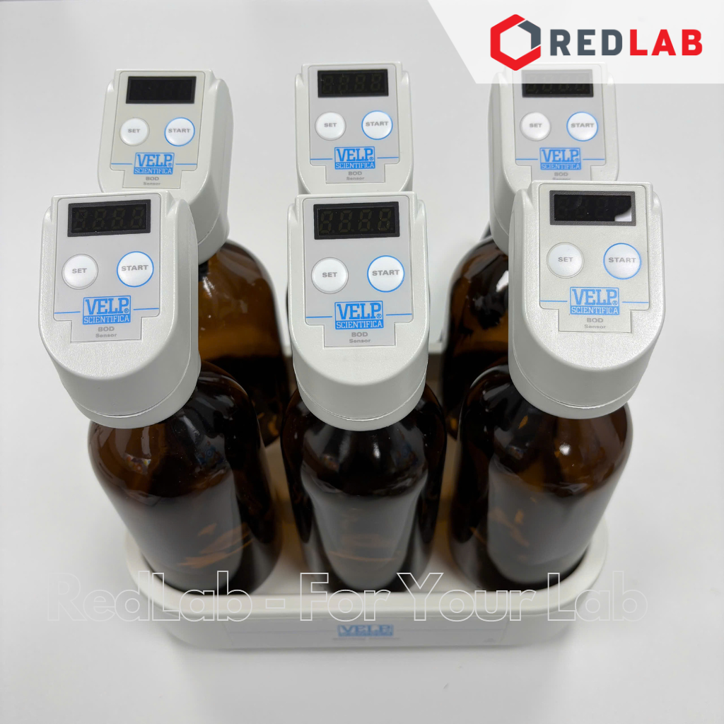 Bộ xác định BOD Sensor System 6 vị trí (SA10200136) VELP – Ý, gồm máy khuấy từ, sensor, chai, cá từ, kẹp, có VAT