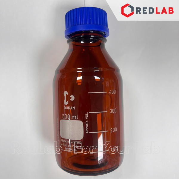 Chai trung tính Nâu DURAN Class A 25 50 100 150 250 500 750 ml, 1 2 3.5 5 L nắp vặn PP xanh GL 25 32 45, có VAT