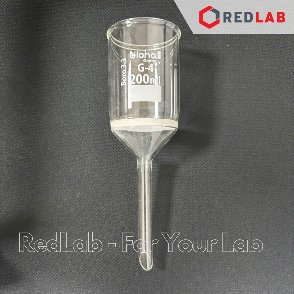 Phễu lọc xốp BIOHALL Class A 35 80 200 500 1000 ml, Porosity G3 / G4, thủy tinh boro 3.3, có VAT