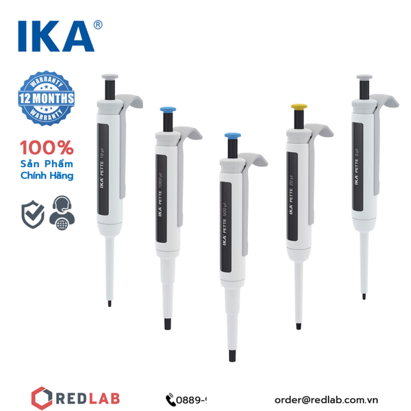 Micropipet IKA fix 5ul 10ul 20ul 25ul 100ul 200ul 250ul 1000ul đơn kênh hấp tiệt trùng, có VAT