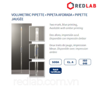 Pipet bầu 2 vạch NORMAX Bồ Đào Nha 0.5 1 2 3 4 5 6 7 8 9 10 11 15 20 25 30 40 50 100 150 ml, có VAT - Redlab