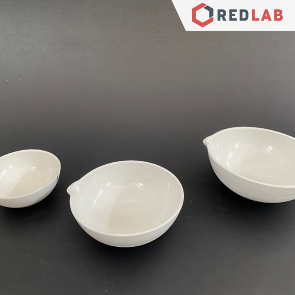 Bát sứ có mỏ 60 75 100 125 150 200 250 300 ML hãng ONELAB chịu nhiệt cao, dùng đựng mẫu thí nghiệm, có VAT