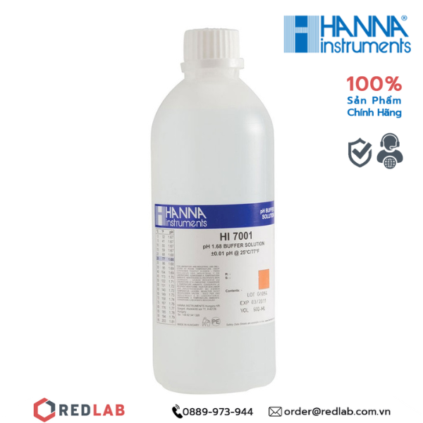 Dung dịch hiệu chuẩn pH 1.68, chai 500mL Hanna HI7001L