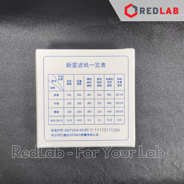 Giấy lọc định tính NewStar Ø 7 9 11 12.5 15 18 cm, loại 101 102 103, chảy nhanh / trung bình / chậm (hộp 100 tờ) có VAT