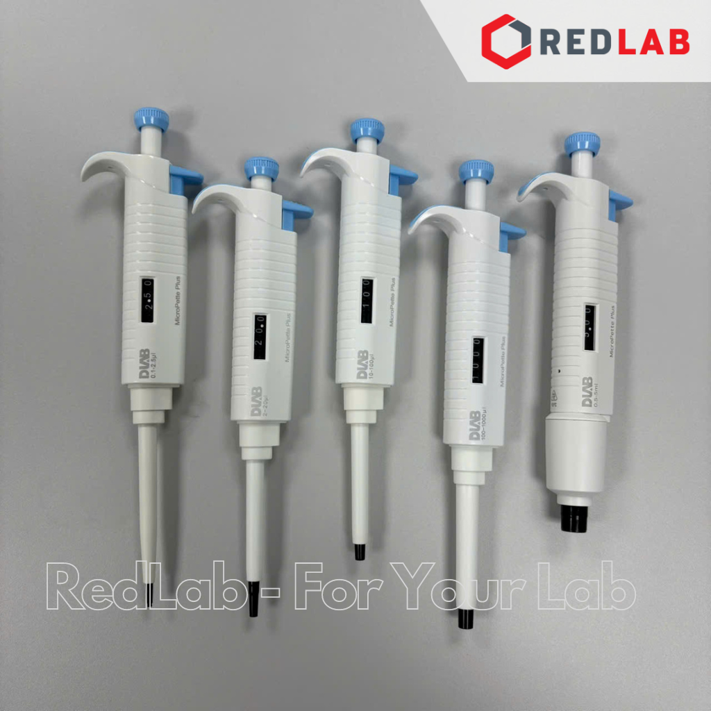 Micropipet đơn kênh DLAB 0.1-2.5 0.5-10 2-20 5-50 10-100 20-200 100-1000 ul 0.5-5 1-10 ml, có VAT