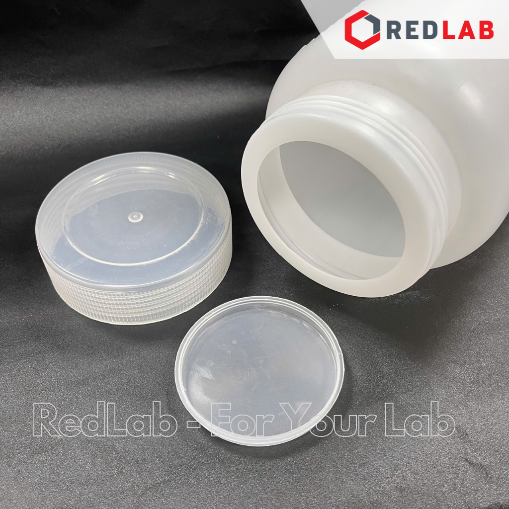 Chai nhựa HDPE nắp vặn, miệng rộng, có chia vạch ONELAB chịu được nhiệt độ thấp -30°C đến 70°C, chịu hoá chất tốt