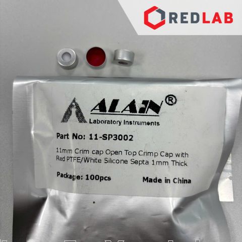Chai vial 2ml trắng / nâu miệng 11mm hãng ALAIN dùng nắp bấm nhôm, trong sắc ký HPLC, mua chai và nắp riêng, có VAT - redlab