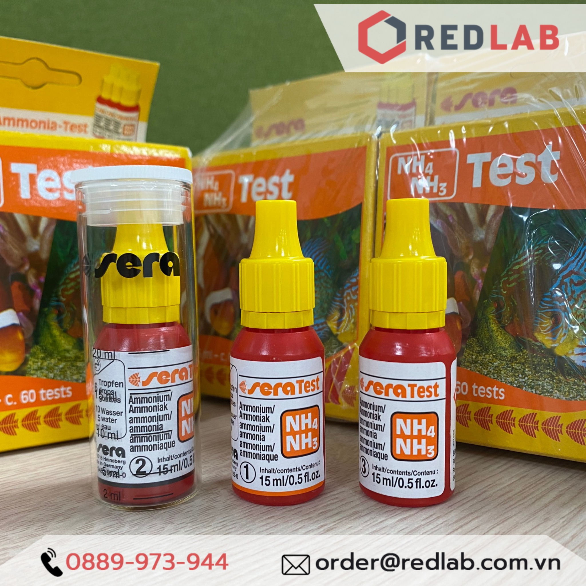 Test NH4 và NH3 Sera – Xác định nhanh hàm lượng NH4/NH3 trong nước thủy sản