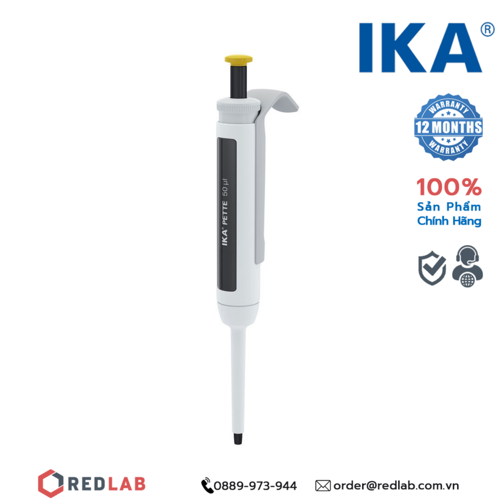 Pipet đơn kênh – Micropipet IKA Fix (Cố định thể tích) 50 µL | 0020011223