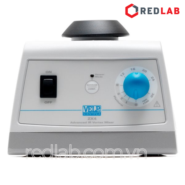 Máy lắc Vortex ZX4 (F202A0280) hãng VELP - Ý, cài đặt Analog, cảm ứng Hồng ngoại / liên tục, max 3000 vòng/phút, có VAT