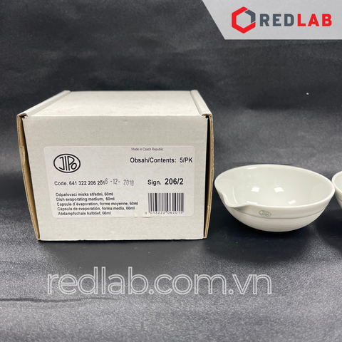 Bát sứ có mỏ 60ml ĐK 80x32mm, 206/2 hãng JIPO - Cộng hoà Séc (641322206201) - Redlab