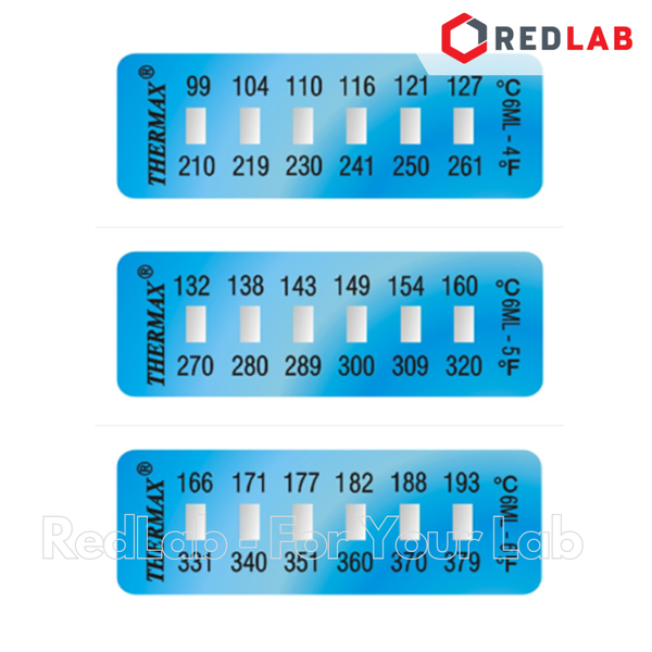 Dụng cụ kiểm tra nhiệt độ Thermax hãng TMC 6 Level, range 1 2 3 4 5 6 7 8 (pack 10 temperature indicating strips) có VAT
