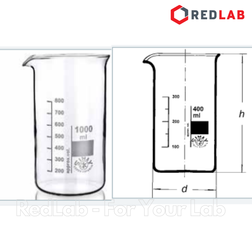 Cốc đốt thủy tinh Cao thành SIMAX Class A 50 100 150 250 400 600 800 ml, 1 2 3 5 L, beaker có mỏ chịu nhiệt, có VAT