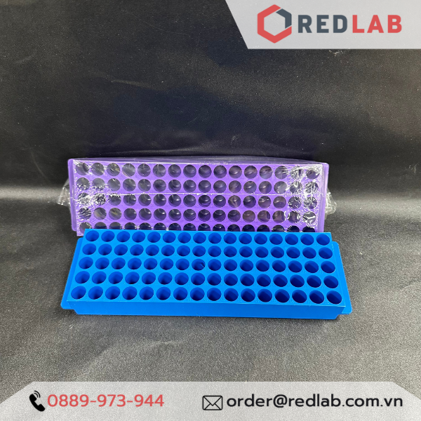 Giá đựng ống ly tâm eppendorf 1.5ml / 2ml, 80 vị trí hãng Biologix 90-8009