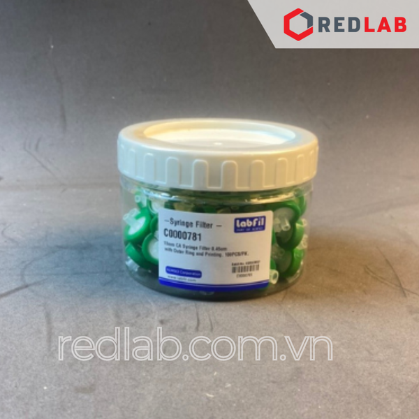 [Hộp 100 cái] Đầu lọc CA Syringe filter Labfill ALWSCI 13mm / 25mm, lỗ lọc 0.22um / 0 45um, dùng cho sắc ký HPLC, có VAT