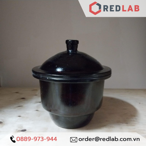 Bình hút ẩm Nâu không vòi ONELAB 150 180 210 240 300 350 400 mm, dùng lưu trữ, làm khô mẫu thí nghiệm kị sáng, có VAT