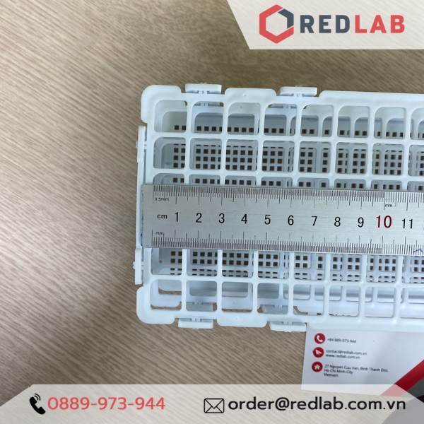 Giá đỡ ống nghiệm nhựa ONELAB nhiều vị trí đựng ống nghiệm, ống ly tâm Ø 13 16 20 25 30 mm, có VAT
