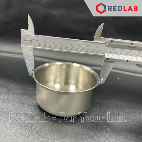 Chén inox thí nghiệm số 2 Ø4x2cm, số 3 Ø8x5cm, dùng trong lab, có VAT