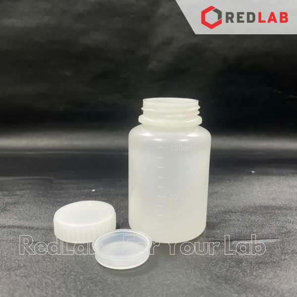 Chai nhựa HDPE trắng miệng rộng ONELAB 30ml đến 2.5L, chịu nhiệt độ lạnh -30°C to 70°C, đựng mẫu thí nghiệm, có VAT