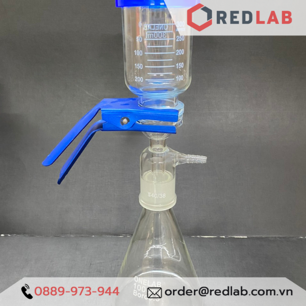 Bộ lọc vi sinh nhám ngoài ONELAB phễu lọc 300ml, bình tam giác có vòi 250 500 1000 2000 5000 10.000 ml, có VAT