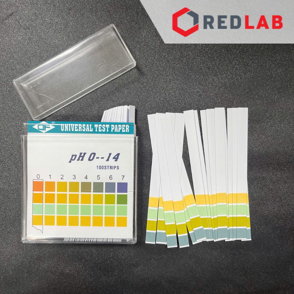 [Hộp 100 test] Que đo nhanh pH 0-14 indicator strips, chính xác cao với bảng 4 màu chuẩn cho từng độ pH, có VAT